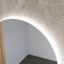 Kyra 900 x 600mm Arched LED Bathroom Mirror